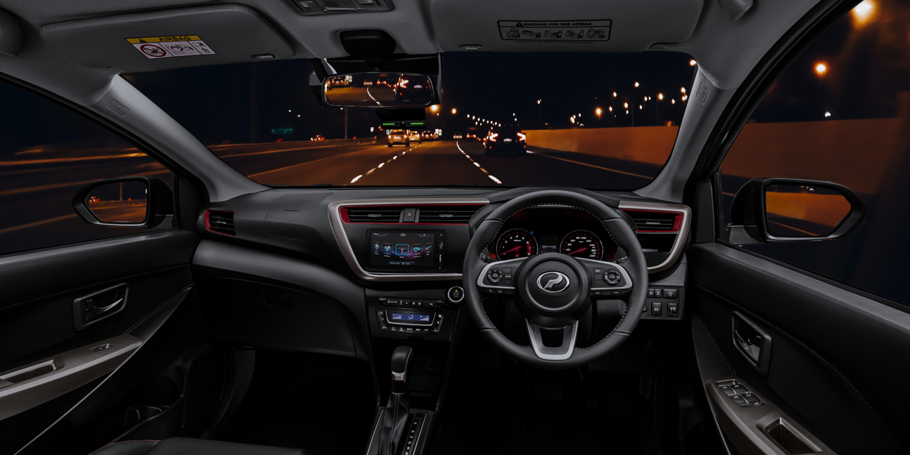 KommuAssist driving scene – in-cabin night view