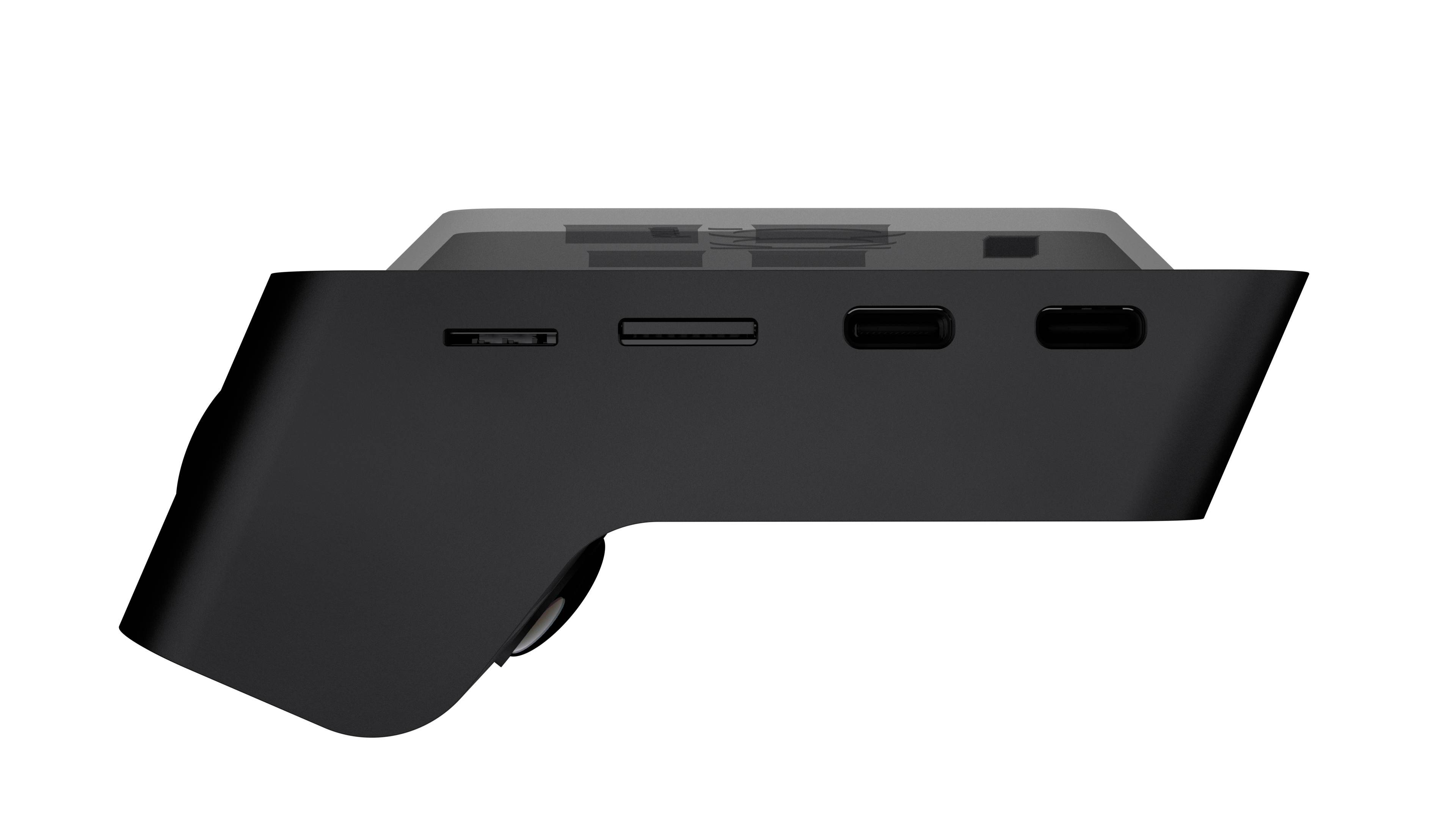 KommuAssist ports and labels: GPS, Wi-Fi & Bluetooth, Speaker, Nano SIM, MicroSD, Diagnostic USB-C, 12V USB-C